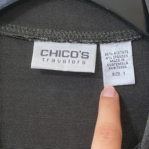 Chico's Travelers Lightweight Full Zip-Up Jacket in Olive Green - Picture 5 of 6